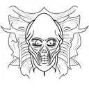 sheet ghost tattoo design idea