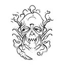 sheet ghost tattoo design idea