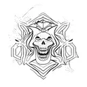 ghost- bed sheets tattoo design idea