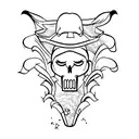 ghost- bed sheets tattoo design idea
