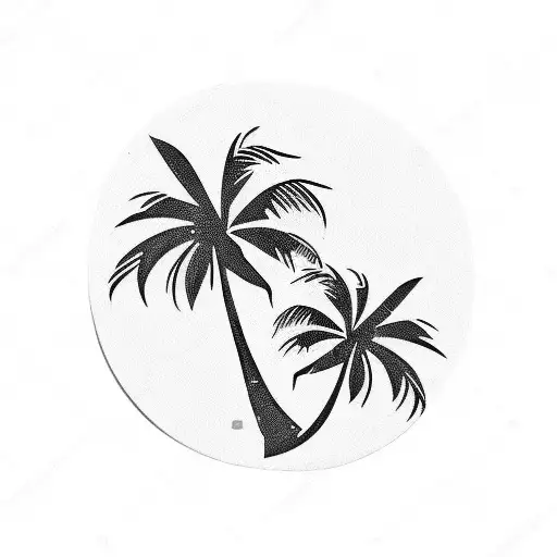 Palm Tree tattoo design idea