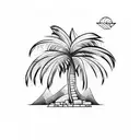Palm Tree tattoo design idea
