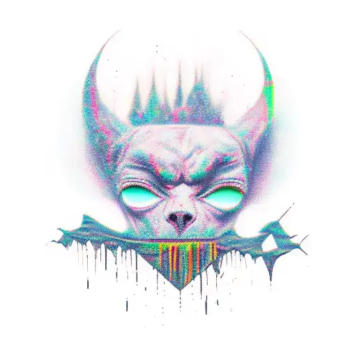 dark techno rave ic tattoo design idea