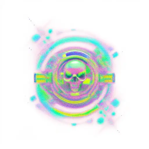 techno rave muic tattoo design idea