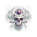 dark techno rave  tattoo design idea