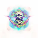 dark techno rave  tattoo design idea