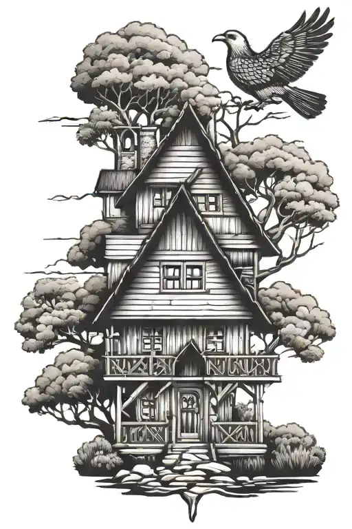 cousin inspired with grandparents house in the middle of Arkansas inspired  tattoo design idea