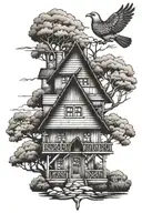 cousin inspired with grandparents house in the middle of Arkansas inspired  tattoo design idea