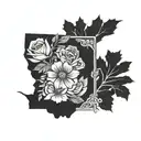 cousin tattoo inspired by grandma, Arkansas, and Missouri  tattoo design idea