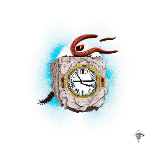 my time is a piece of wax falling on a termite who's choking on the splinters tattoo design idea