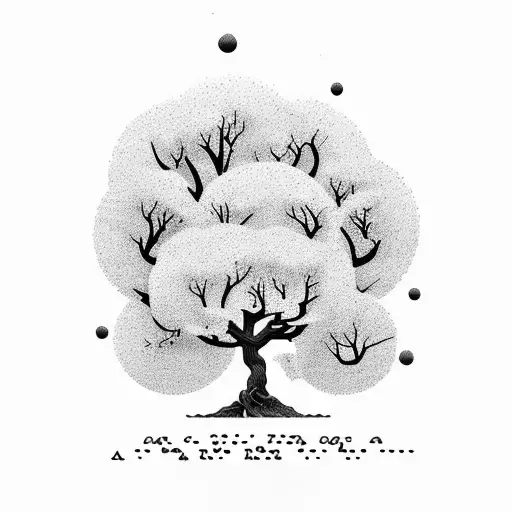 A typewriter with tree branches growing out of it, symbolizing the fusion of writing and nature tattoo design idea