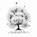 A typewriter with tree branches growing out of it, symbolizing the fusion of writing and nature tattoo design idea