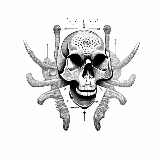 surgeon skull  tattoo design idea