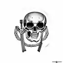 crossbones surgeon mask tattoo  tattoo design idea