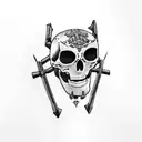 crossbones surgeon mask tattoo  tattoo design idea