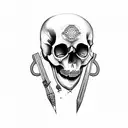 surgeon skull  tattoo design idea