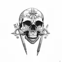 surgeon skull  tattoo design idea