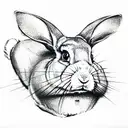 Rabbit from Matrix tattoo design idea