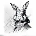 Rabbit from Matrix tattoo design idea