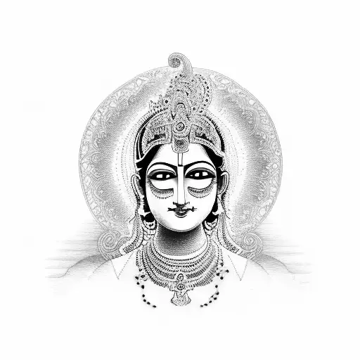 krishna tattoo design idea