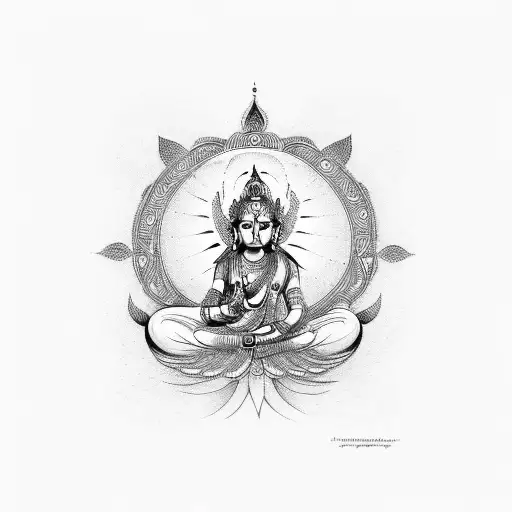lakshmi om tattoo design idea
