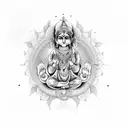 lakshmi chandra surja om tattoo design idea
