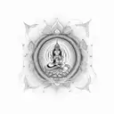 lakshmi chandra surja om tattoo design idea
