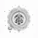 krishna om tattoo design idea