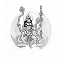 krishna om tattoo design idea