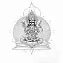 krishna om tattoo design idea