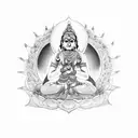 lakshmi om tattoo design idea