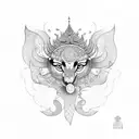 lakshmi om tattoo design idea