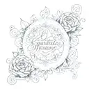 Gratitude  letters tattoo design idea