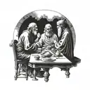 Plato discussing the allegory tattoo design idea