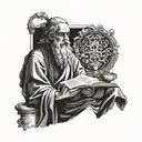 Plato discussing the allegory tattoo design idea