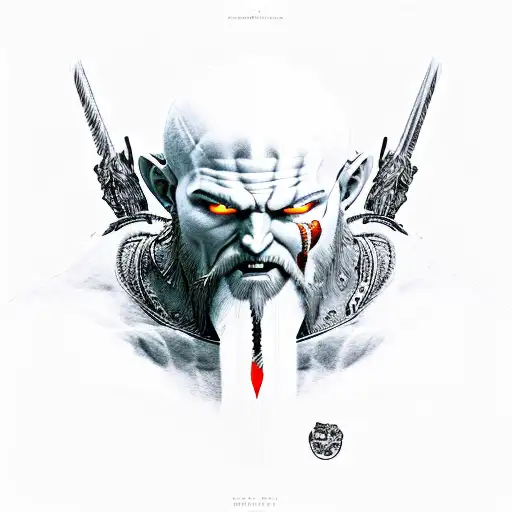 gamer PlayStation kratos jin Sakai sam brigest tattoo design idea