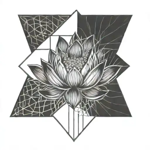 lotus flower tattoo design idea