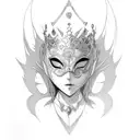 persona 5 queen mask only tattoo design idea