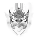 persona 5 queen mask only tattoo design idea