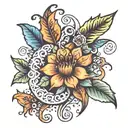 dates 16 04 1971, 16 12 1975 tattoo design idea