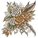 dates 16 04 1971, 16 12 1975 tattoo design idea