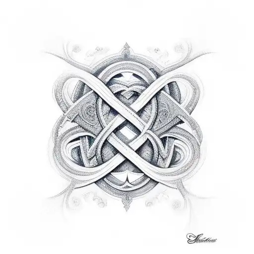 Subtitle ,,eşek,, with infinity sign and heart tattoo design idea