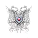 Subtitle ,,eşek,, with infinity sign and heart tattoo design idea