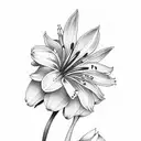 moth with Coreopsis and lilys tattoo design idea