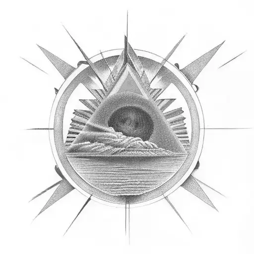 Combine the iconic Pink Floyd prism with the eye of horus the wish you were here cover tattoo design idea