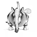 Eeyore with cross tattoo design idea