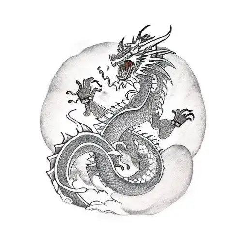 Dragon,taurus,orchide tattoo design idea