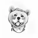 Walking Cali bear with backpack and handsnstuck under straps tattoo design idea