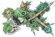 420 joint tattoo design idea