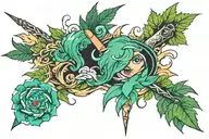 420 joint tattoo design idea